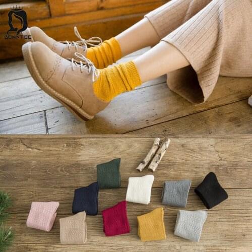Cotton Winter New Women Solid Socks Womens Fashion Simple Sock Females Candy Color Students Korean Style Female Daily Trendy