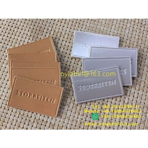 Custom made high quality Jeans leather label / simulation patch /pu patch/main label/leather label