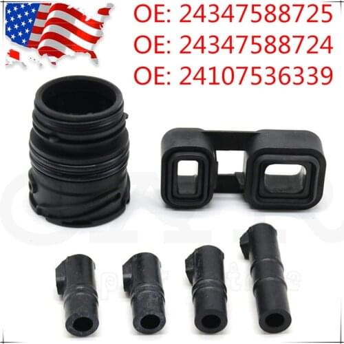 6PCS 6HP19 6HP21 Sleeves Connector Adapter Seal kit For BMW E60 E53 E65 E66 530xi 530i 24107536339 / 24107536340 / 24107536341
