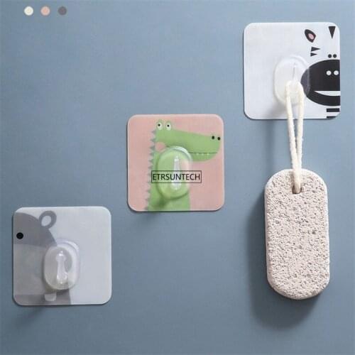 200pcs Cartoon Animal Holder Wall Adhesive Hooks Plug Hook for Kitchen Bathroom Wall Storage Hook Accessories