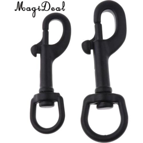 MagiDeal Durable 316 Stainless Steel Hook Swivel Eye Bolt Snap Water Tool for Scuba Diving Swimming Diver Supply 75mm/90mm Black