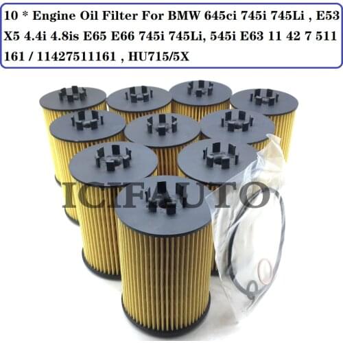 11427511161 FOR BMW E53 X5 4.4i 4.8is 645ci E65 E66 745i 745Li Genuine Engine Oil Filter Kit 11427506677 / E203HD67 / OX367D