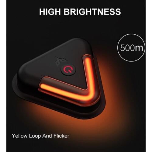 NIght Ride Flash Light DUHAN motorcycle Riding Warning Flicker Double Color Loop Strobe LED Safety Light Rechargeable Taillight