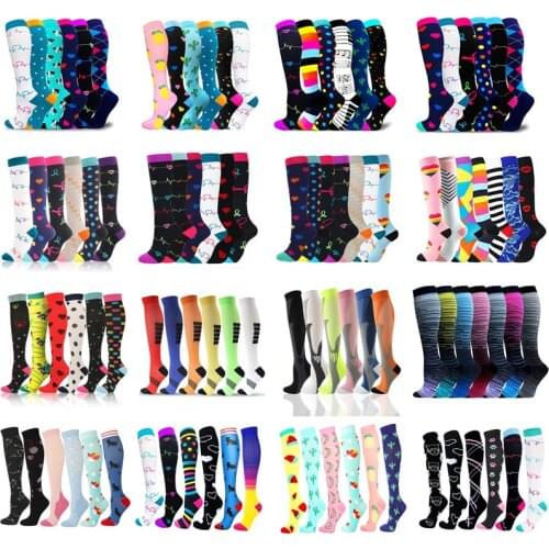 Multi Pairs Compression Socks Dropship Varicose Veins Atheletics Edema Nurses For Men Women Soccer Stockings Batch For Athelete