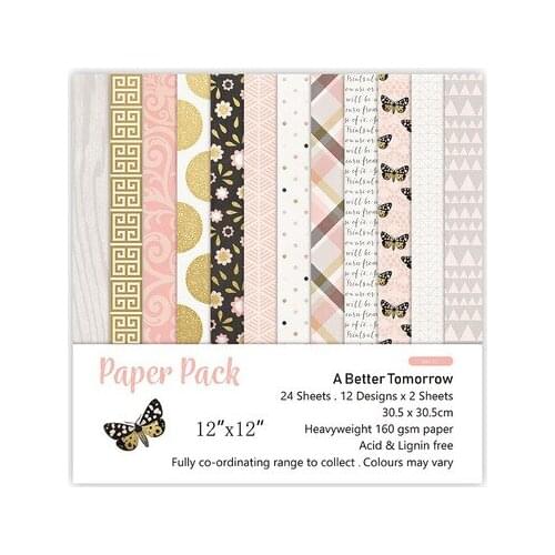 New 12 inch A Better Tomorrow patterns handmade background paper Scrapbook Paper 24sheets,DIY Origami Craft Art home deco