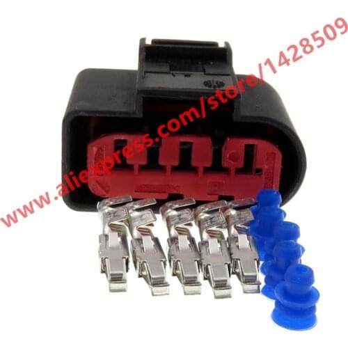 5 Sets 5 Pin MAF Automotive Mass Air Flow Plug Waterproof Connector For VW Audi 1J0 973 775A 1J0973775A