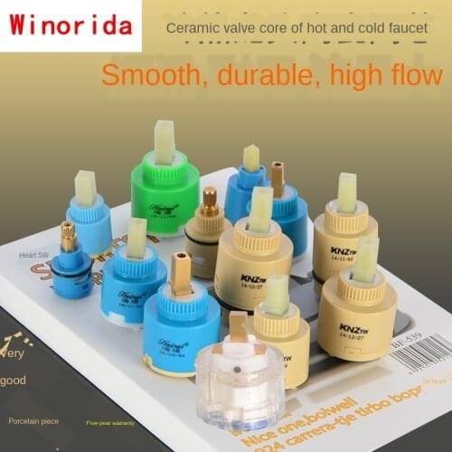 Faucet Valve Core Hot and Cold Mixed Temperature-resistant Ceramic Valve Chip 25/35/40 Dish Basin Basin Switch Repair Parts