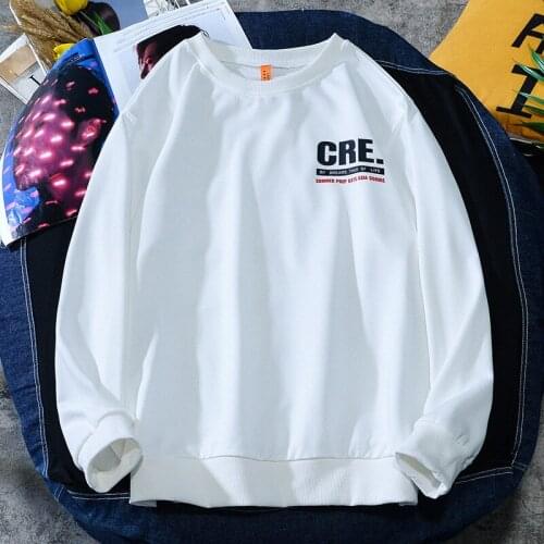 Crewneck sweatshirt Mens Ins Tide Brand Loose Casual Wear Spring and Autumn 2021 Long-sleeved Plus Size Harajuku Jacket