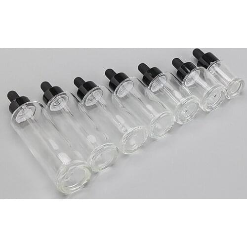 10ml-100ml Dropper Bottle Tubes Clear Glass Aromatherapy Liquid for Essential Massage Oil Pipette Refillable Bottles Container