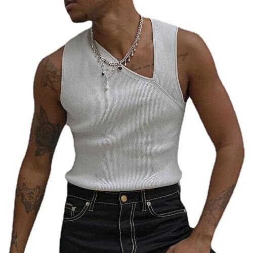 Comfy Trendy Slash Neck Male Knitted Vest Men Men Vest Thin for Daily Wear