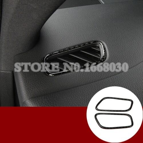 Carbon Fiber Dashboard Air Vent Outlet Trim Cover For Porsche Macan 2014-2018 1pcs Car accesories interior Car Trim