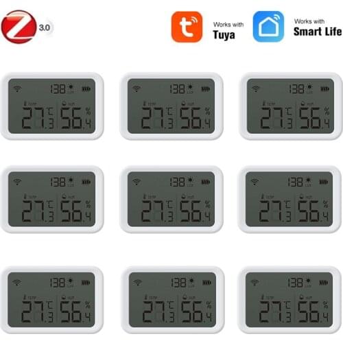 Tuya Zigbee Smart Temperature Humidity Sensor Luminous Intensity Detector Via Smartlife/Tuya Remote Real-time Monitoring Control