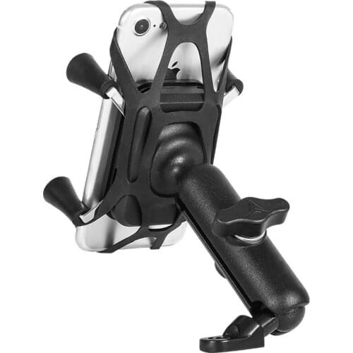 Universal Motorcycle Mobile Phone Holder Charger Aluminum Bike Stand GPS Mount Bracket Support 4-6.5inch i Smartphone