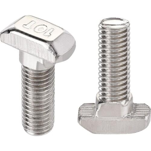 Uxcell M8x25mm T-Slot Drop-in Stud Sliding Bolt Screw Carbon Steel 40 Series 5pcs