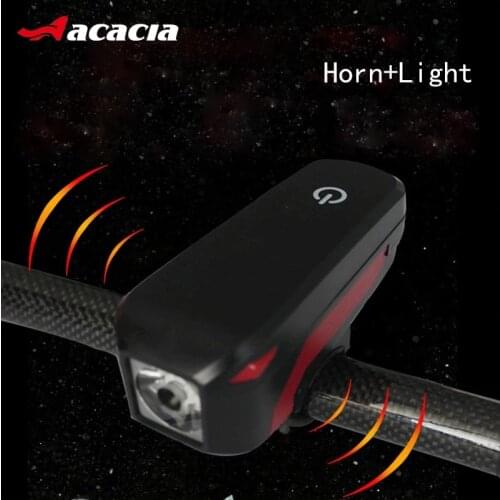 Bicycle Bells USB Charging Bike Horn+Light Cycling Multifunction Electric Headlight 140db Horn Bike Bell 4 Modes