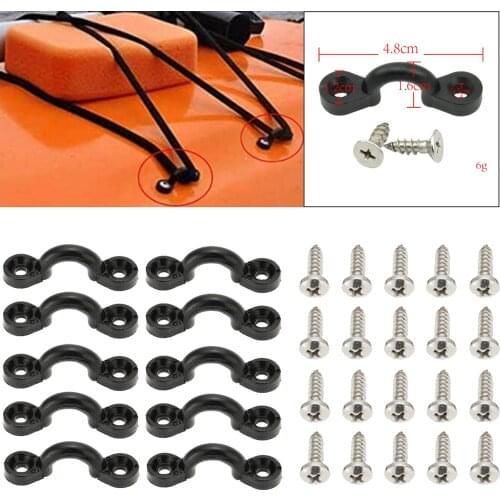 1/2/10pcs Kayak Boat Handle Buckles Set C-Shape Sailboat Deck Loops Tie Down Kayak Accessories Hardware Transport Tool Kits