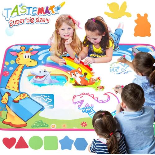 1 Set Magic Water Drawing Mat Doodle Mat & Pens Baby Play Mat Rug Montessori Toys Painting Board Educational Toys for Kids Gift
