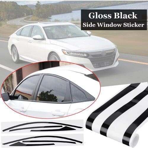 2PCS Glossy Black Car Protection Window Sticker Exterior Side Decal Window Stickers For Honda Accord 10th 4 Door 2018