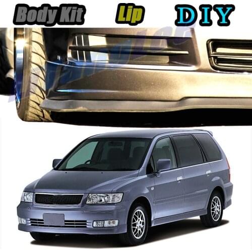 Car Bumper Lip Front Spoiler Skirt Deflector For Mitsubishi Chariot Grandis / Nimbus / Space Wagon / Savrin Body Kit Hella Flush