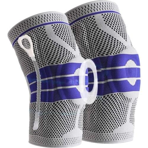 Knee Patella Protector Brace Silicone Spring Knee Pad Running Compression Knee Sleeve Support Pressure Strap Knee Protection