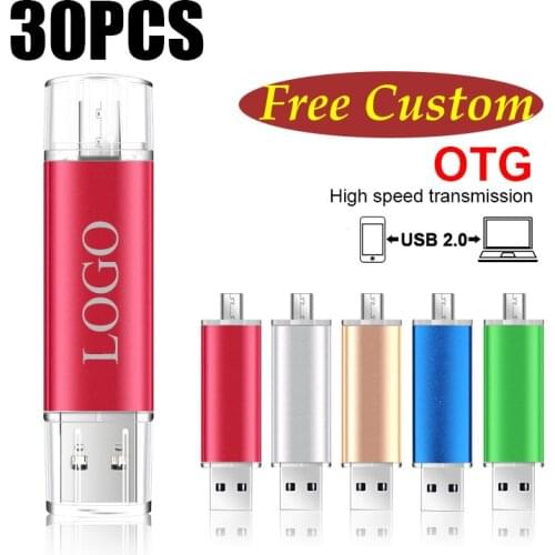 Hot Selling Mini Metal OTG USB Flash Drive 30PCS 8G 16G USB 2.0 Customized Free laser LOGO Mini Flash Pen Drives