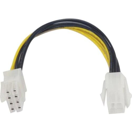 EPS 8-Pin Male to ATX 4-Pin Female Motherboard CPU Power Supply Adapter Cable