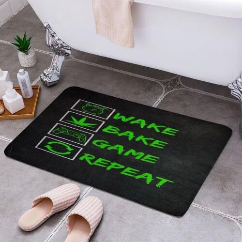 Weed And Gaming 3D Print Doormats Rectangle Non-Slip DoorMat Bedroom Kitchen Entrance Print Door rugs Dropshipping