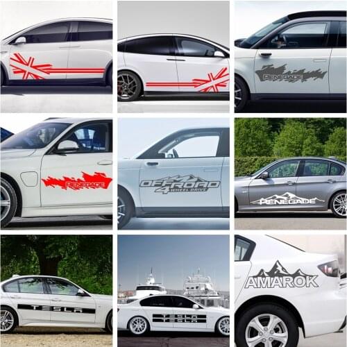 Beauty Car waistline sticker Stickers Ussr Art Car Decals New Design Pattern