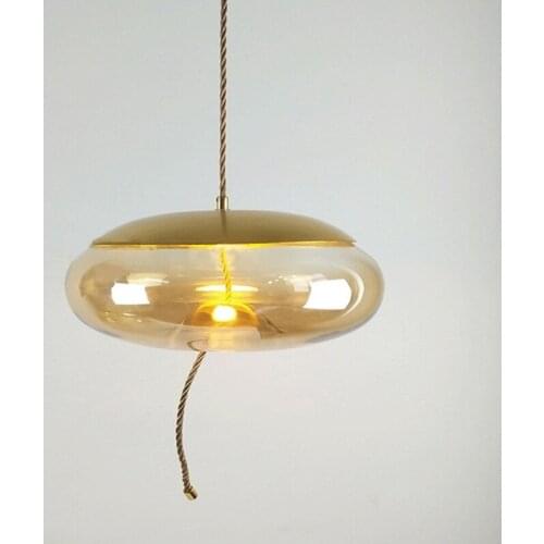 Czech Republic Circular Elliptical Glass bubble Chandelier Hemp Rope chandelier luminarias dining room LOFT Drop pendant lamp