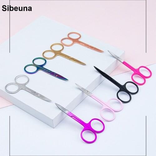 Makeup Metal Eyebrow Nose Hair Scissors Cut Manicure Facial Trimming Tweezer Nail Tools For Makeup Beauty Tool