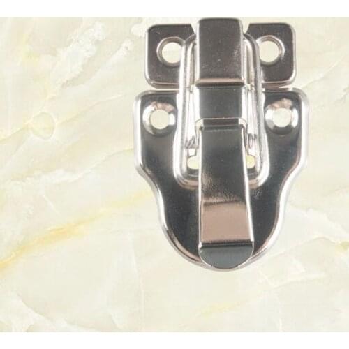 Hardware accessories Silver nickel plated case buckle iron case buckle wooden case buckle packaging accessories with lock