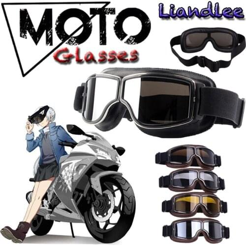 Motorcycle High Transmission Sun Windproof Deceleration Polarized UV-proof Cool Goggles PU Leather For Half-covered Helmet