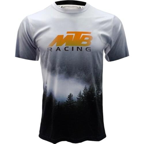 MTB Misty forest elements Loose Long sleeve RPET DH MX long motocross Racing Riding Fitness training Short T-shirt