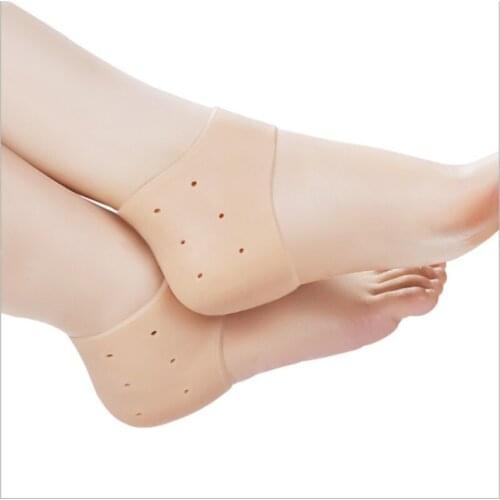 Feet care socks 2PCS New Silicone Moisturizing Gel Heel Socks with hole Cracked Foot Skin Care Protectors 100pair