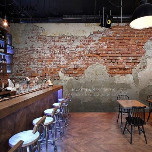 Colomac Custom Retro Nostalgic 3D Industrial Style Wallpaper Clothing Store Background Mural Wall Decoration Drop Shopping