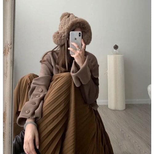 2021 New Spring and Autumn Thin Korean Loose Fried Street High-grade Design Sweater Womens Fashion Coat