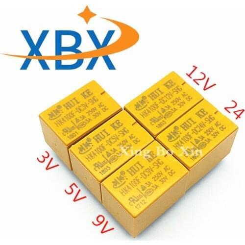 Relay HK4100F-DC3V-SHG HK4100F-DC5V-SHG HK4100F-DC9V-SHG HK4100F-DC12V-SHG HK4100F-DC24V-SHG 6pin 3A 250V DC3V 5V 9V 12V 24V
