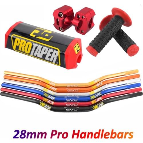 Motocross Handlebar 1-1/8'' for Pro Taper Pack 28mm Handle Bars Pads Grips Racing Pit Bike CNC Aluminum Alloy Riser Clamps Kits