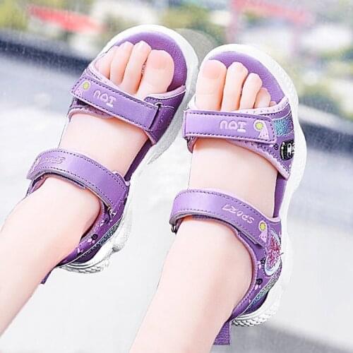 2021 Summer Baby Sandals Kids Girls Cute Carton Soft-soled Non-slip Shoes Toddler Shoes Fashion Breathable Girls Children Sandal