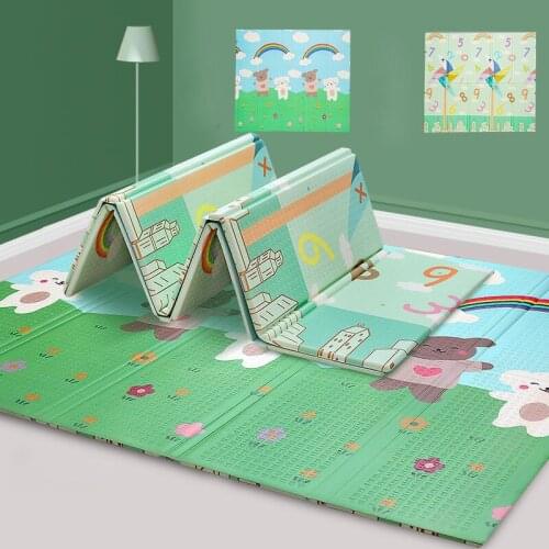Baby Gym Mat XPE Foam Playmat Foldable Double-sided Carpet Waterproof Thick Home Kids Room Puzzle Road Carpets Baby Toys