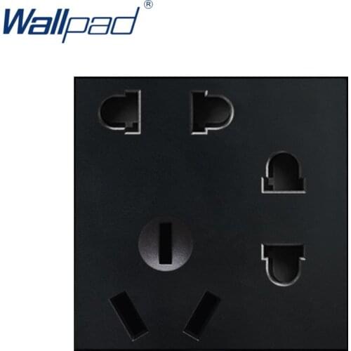 Wallpad Luxury 7 Pin Socket Electric Outlet Function Key For Wall White And Black Plastic Module Only
