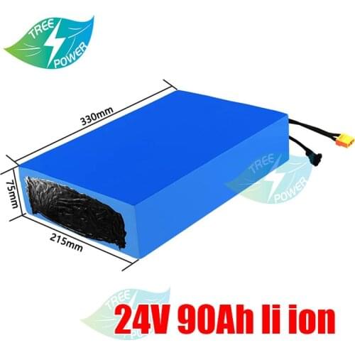 24V 90Ah Lithium ion battery pack with BMS for solar pannel energy storage motorhome Campervans not 100Ah+ 10A Charger