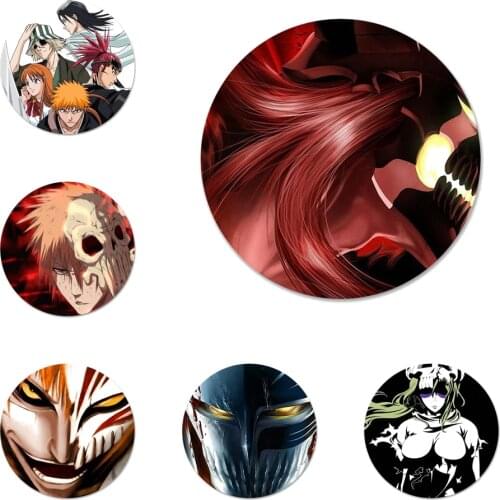 58mm Bleach Ichigo Kurosaki Anime Icons Pins Badge Decoration Brooches Metal Badges For Backpack Decoration
