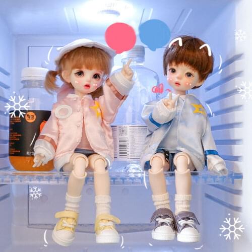 1/6BJD Doll Clothes Strawberry Milk Suit Jacket Shorts Short Skirt Sleeveless Vest Baseball Cap for Yosd 30cm Doll Clothes