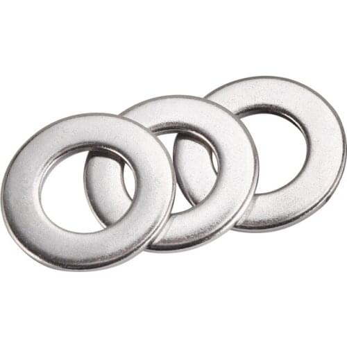 100pcs M1.6 M2 M2.5 M3 M3.5 M4 M5 M6 M8 304 Stainless Steel Flat Washer Plain gasket