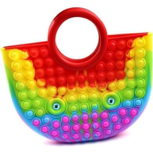 13 Styles Big popet Game Fidget Toys Handbag Adult Push Bubble Dimple Bag Fidget popper Stress Relief Squeeze Toy Backpack Gift
