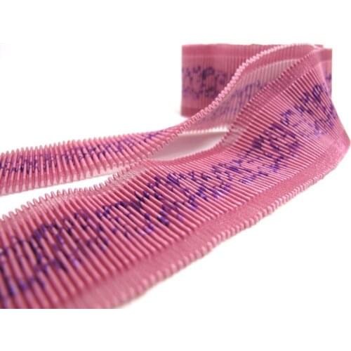 2 Yards 1 1/2 Inches Pleated Printed Organza Chiffon Ribbon|Ruffled|Polka Dot|Gift Packaging Trim|Polyester