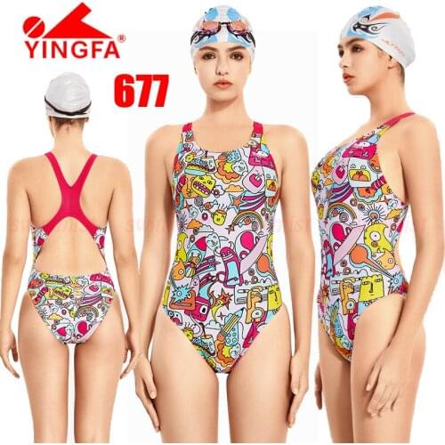 2020-2021 NEW ARRIVAL YINGFA 677 WOMENS GIRLSS COMPETITION TRAINING RACING PROFESSIONAL SWIMWEARS SWIMSUITS ALL SIZE NEW