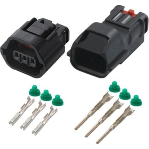 10pcs/lot 3 Pin Female EVO Mivec Cam Camshaft Sensor Auto Sealed Connector For Mitsubishi Nissan Qashqai 7283-8730-30