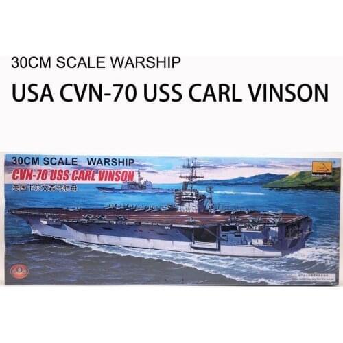 30CM Warship CVN-70 USS CARL VINSON Aircraft Carrier Plastic Assembly Model Electric Toy